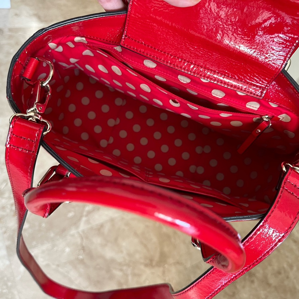 Kate Spade Carlisle Street Sylvie Handle Bag in Red patent w/ long strap. NWT - Picture 12 of 13
